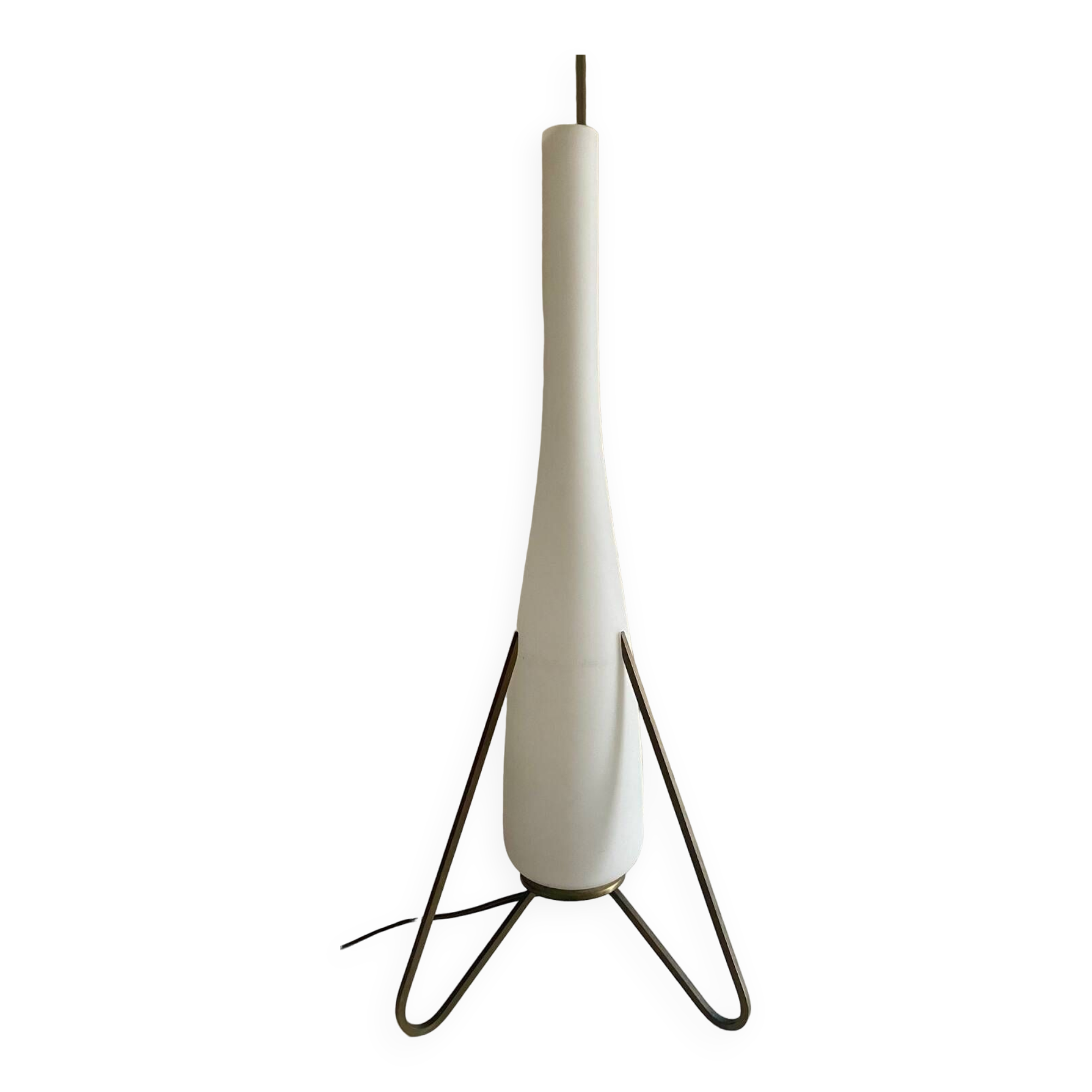 Space age opaline brass lamp from the 60s