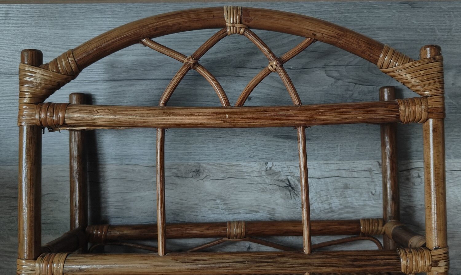 Vintage rattan shelf