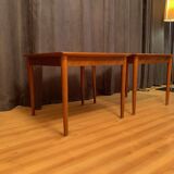 Pair of mahogany side tables, Denmark, 1950s.