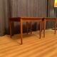 Pair of mahogany side tables, Denmark, 1950s.