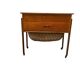 Vintage wooden sewing box/mini commode on wheels
