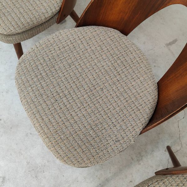 Lot de 4 chaises par Antonin Suman pour Tatra Nabytok 1960