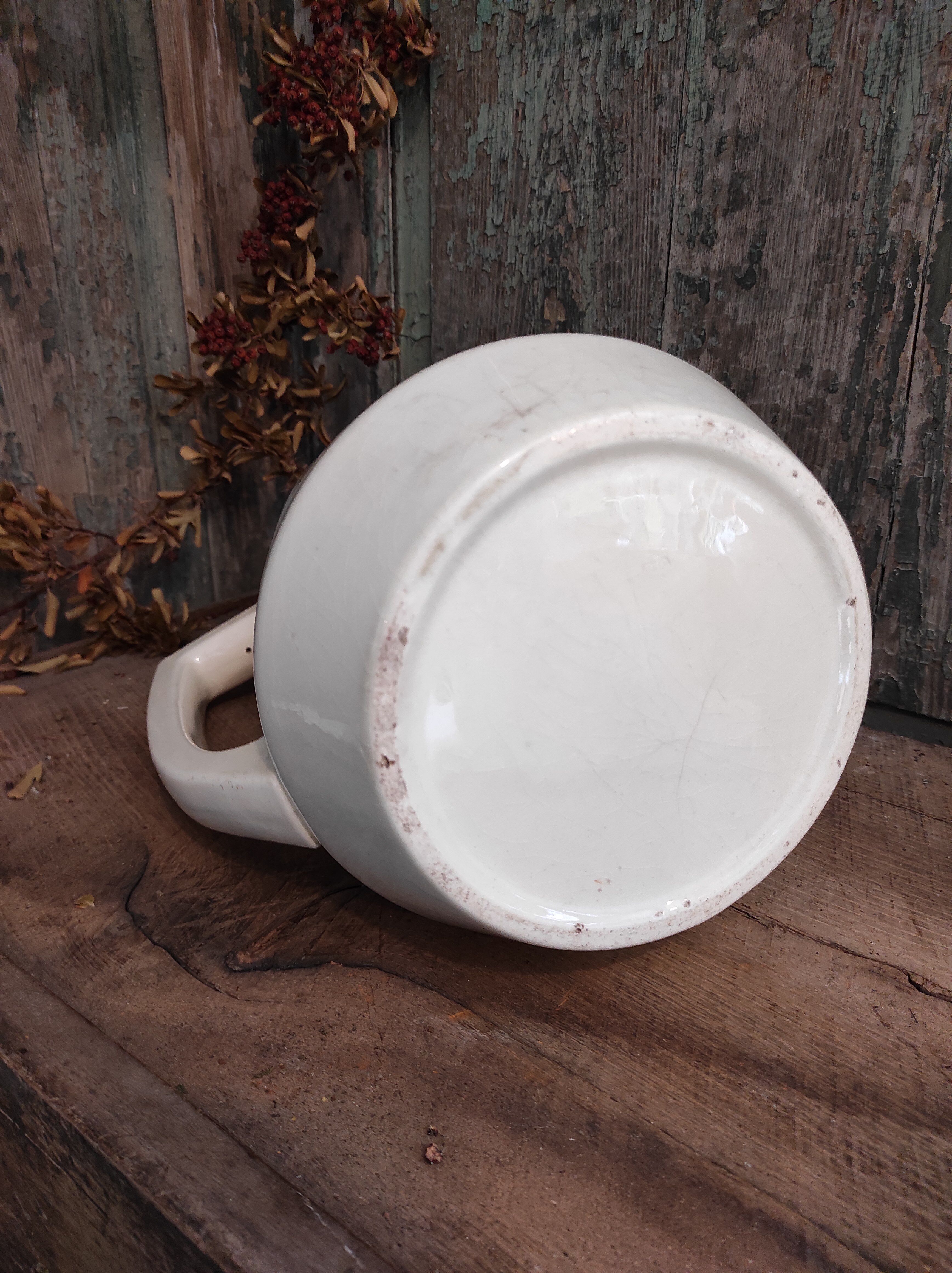 Vintage French white porcelain jug