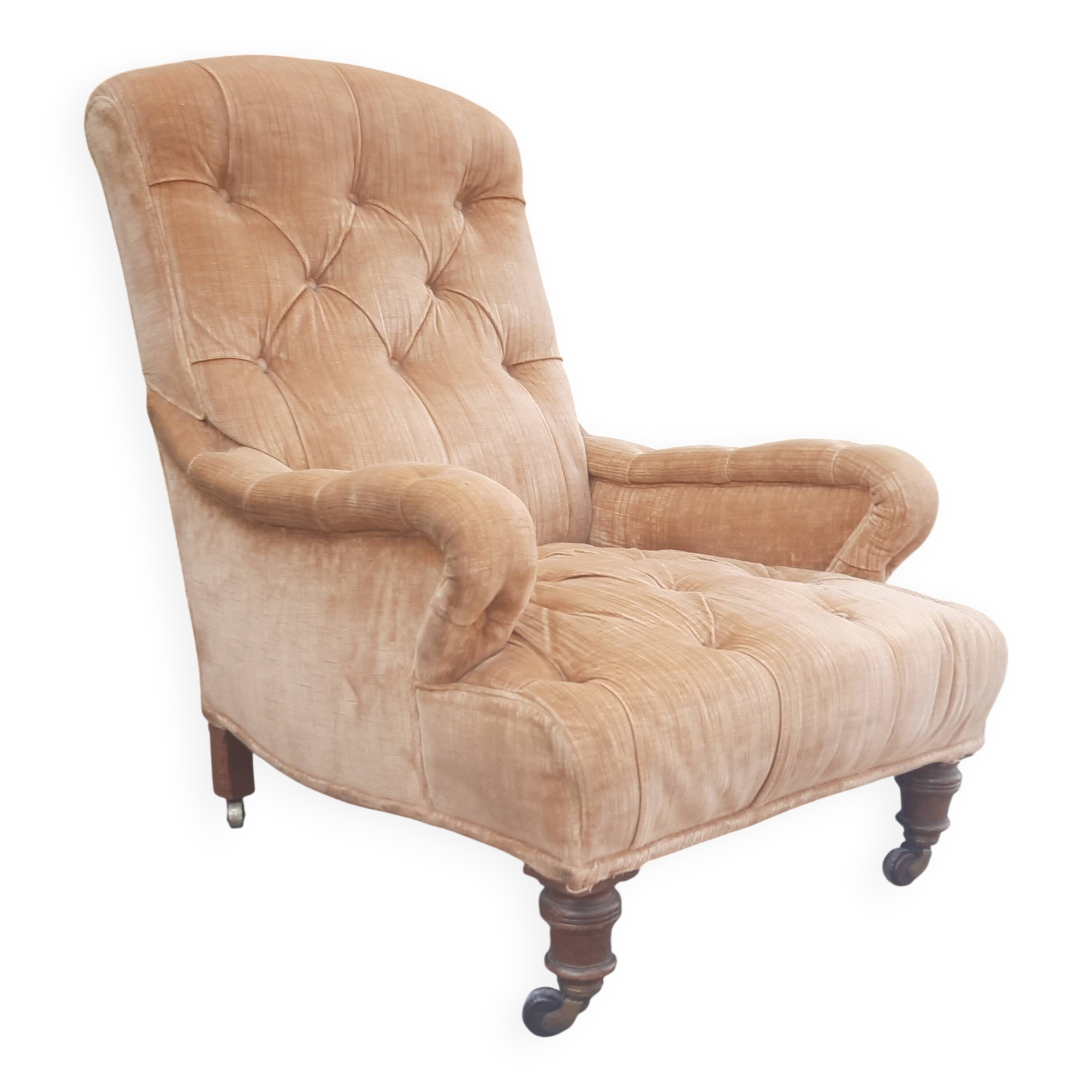Large padded toad armchair