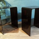 Plexiglas bedside tables 1970s