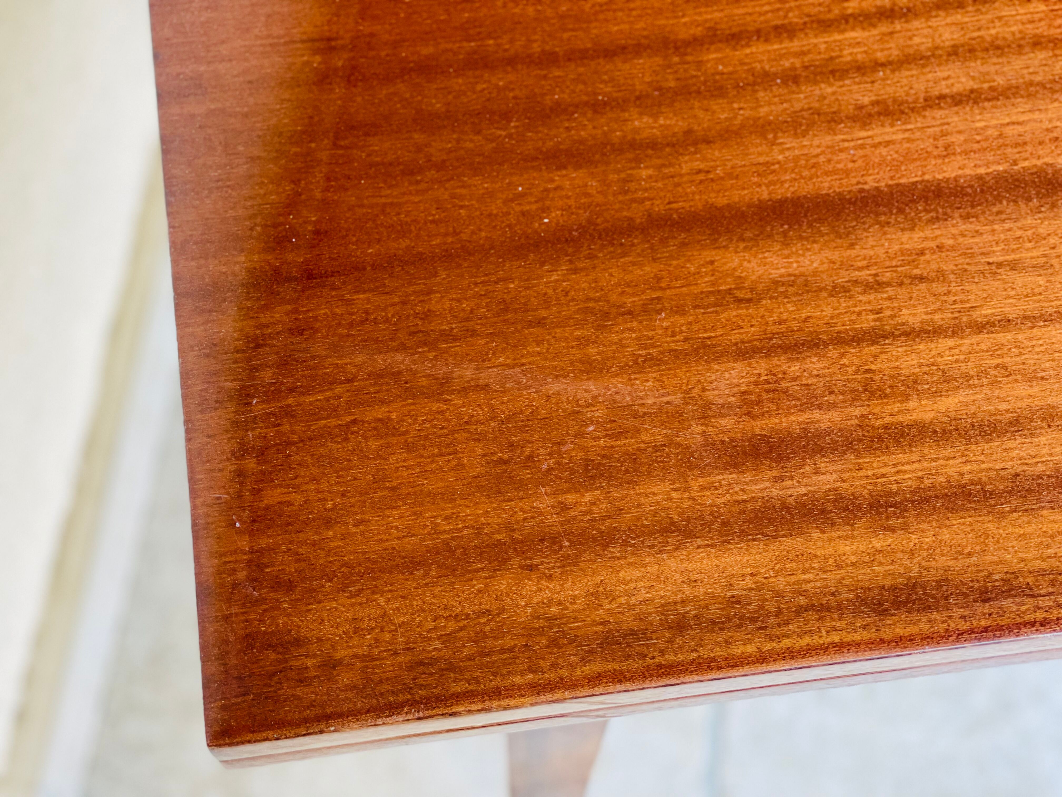 Mahogany dining table with extension cords