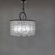 Mid century glass and chrome chandelier, 1960s