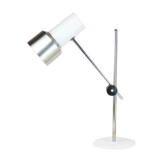 Lampe de bureau en aluminium blanc italien vintage par Prova, années 1960