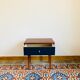 Electric blue vintage bedside