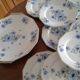 dessert service 10 plates and pie dish. Porcelaine.Art Deco