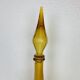 Empoli carafe, Italian yellow glass bottle, vintage.