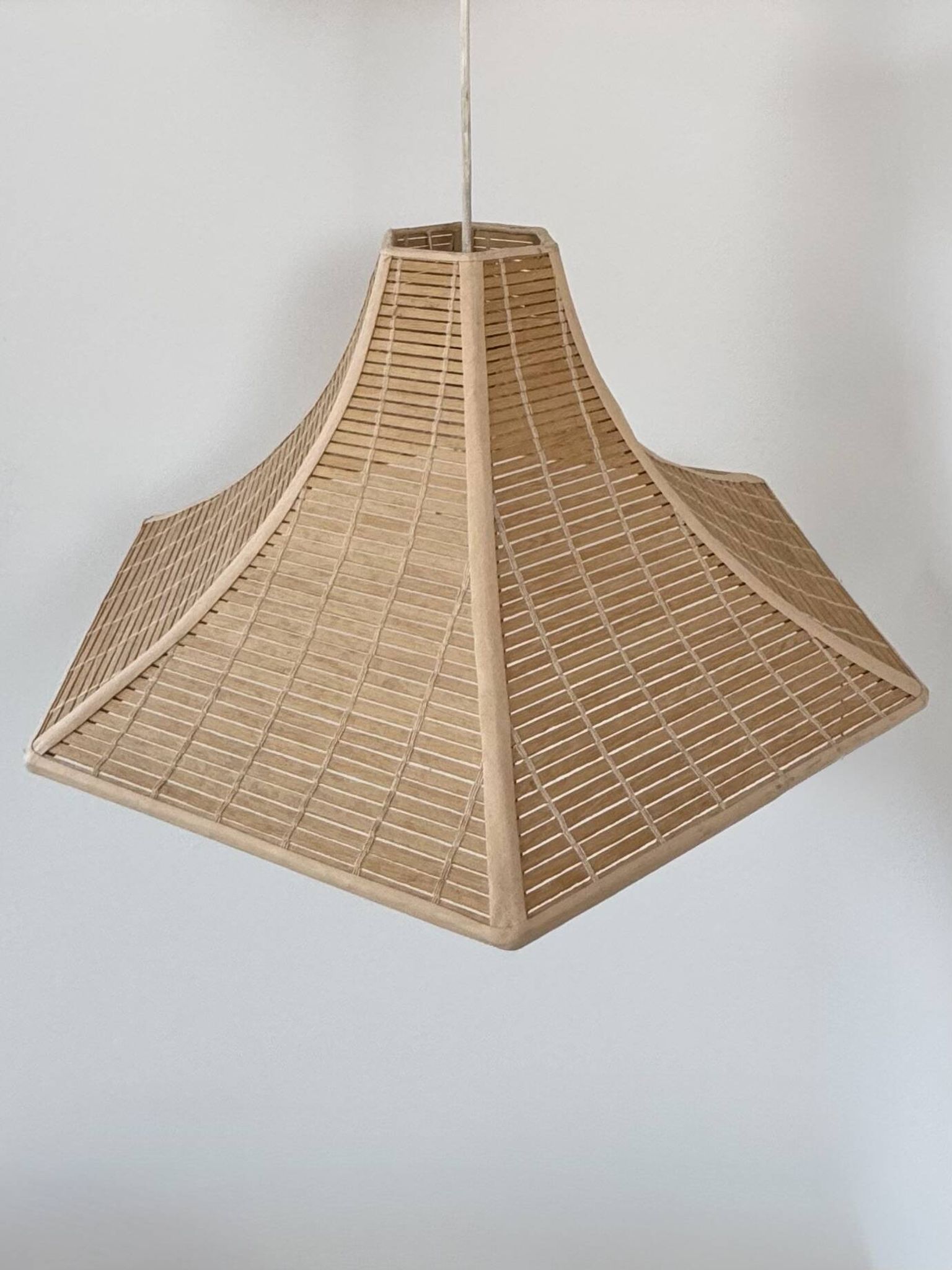 Vintage suspension, wooden slats, France, 1980.