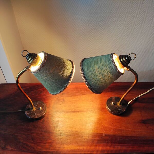 Paire de lampe art déco 1940/50