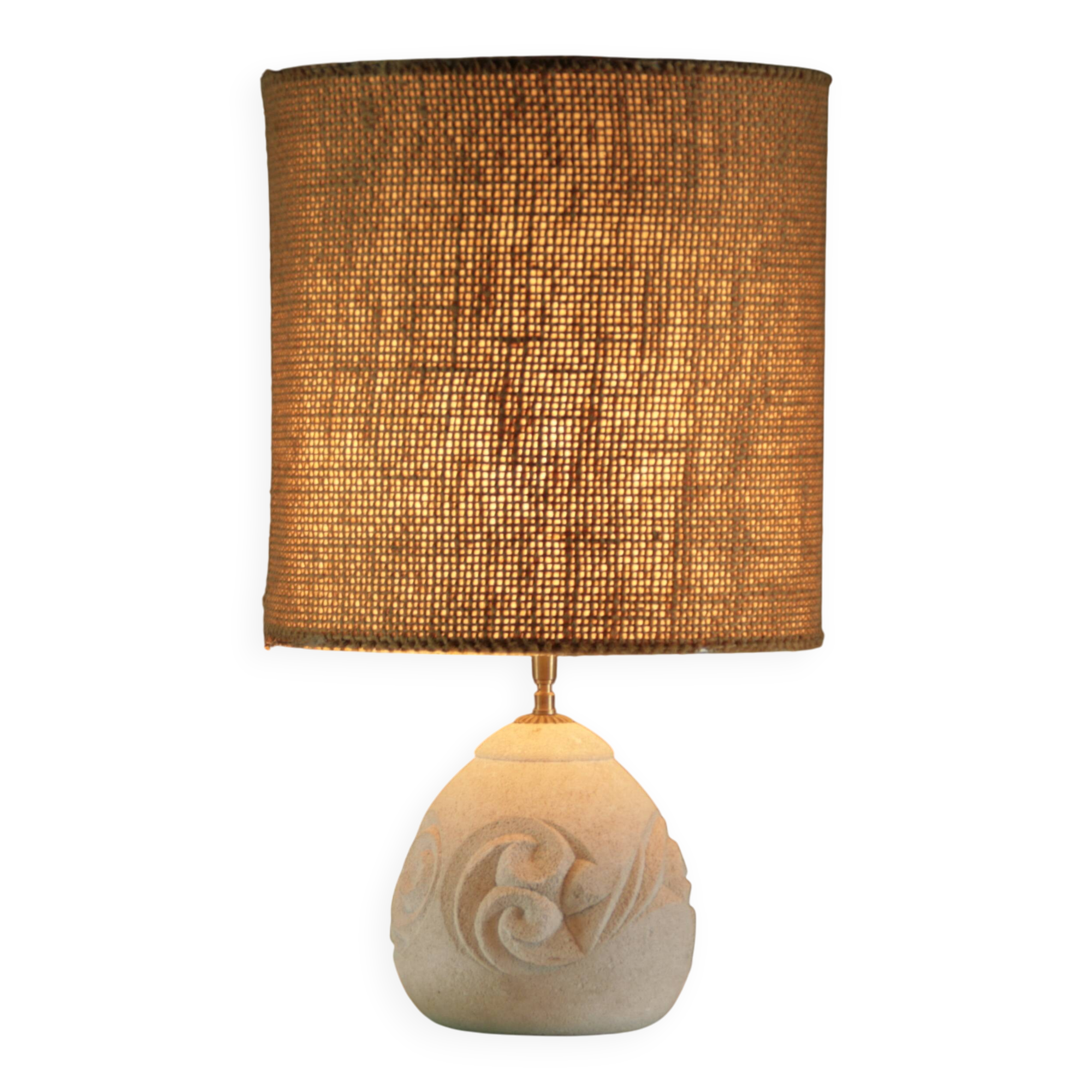 Reconstituted stone lamp in the style of Albert Tormos, 1970.