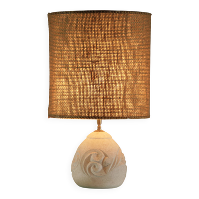 Lampe en pierre reconstituée dans le style Albert Tormos, 1970