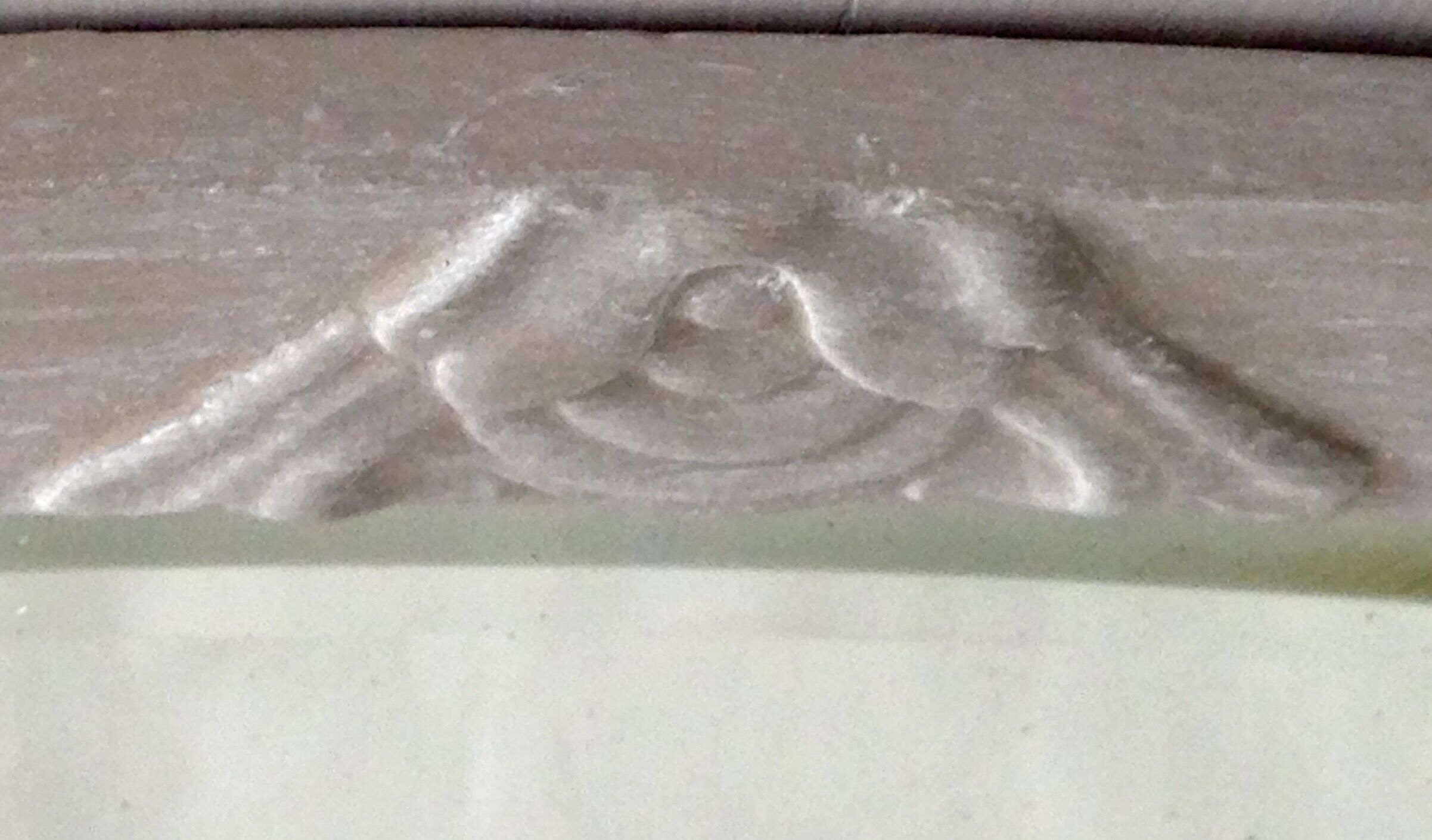 Mirror beveled art deco white 66x39cm