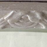 Mirror beveled art deco white 66x39cm