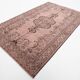 Tapis Vintage Kilim Rose Poudré Motifs Anatoliens, 176x282