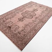 Tapis Vintage Kilim Rose Poudré Motifs Anatoliens, 176x282