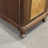 1950s English desk in walnut and oak