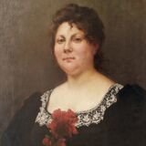 Portrait of a woman with a lace collar Desiree Trouillebert 1897