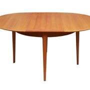 1960s round diningtable in cherrywood from LÜBKE