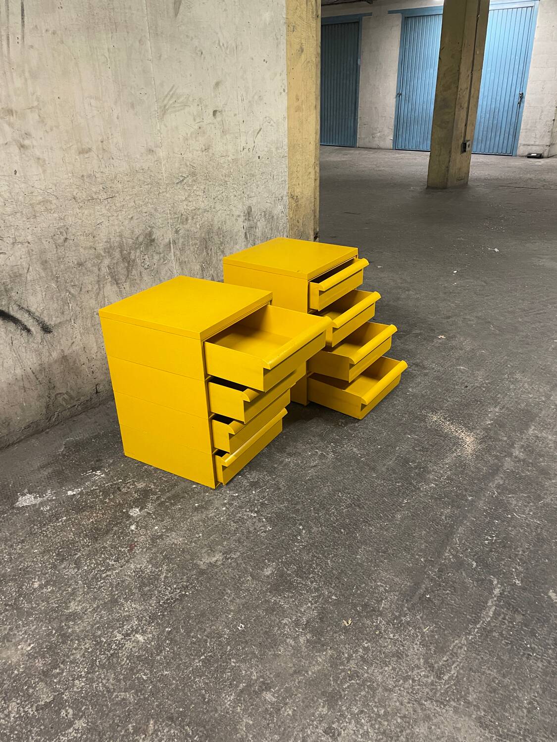 Yellow chest of drawers model 4601 by Simon Fussell for Kartell, 1970s