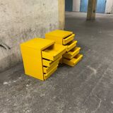 Yellow chest of drawers model 4601 by Simon Fussell for Kartell, 1970s