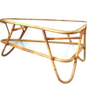 Large coffee table in rattan by Dirk van Sliedrecht for Rohe Noordwolde.