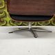 Fauteuil lounge cuir noir 1970 vintage