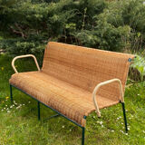 Rattan banquette sofa