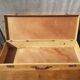 Former valise malle ad hoc wood leather anse vintage deco plate