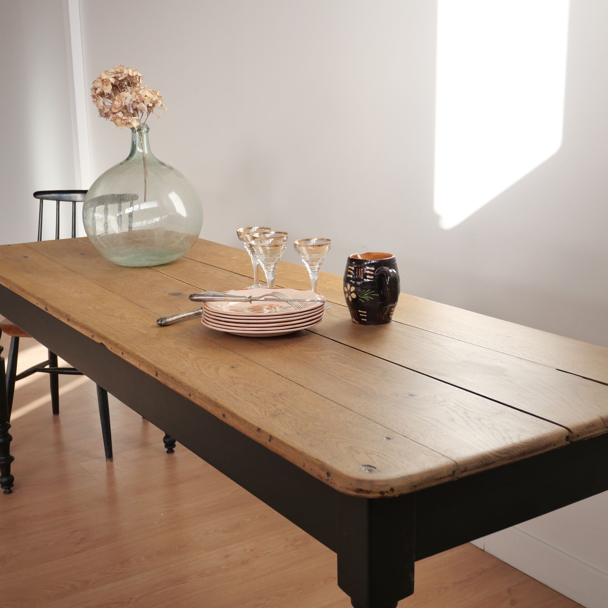 Restored old convent table