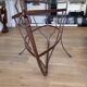 Table sculpture "boat shell" – artistic ironwork, unique piece