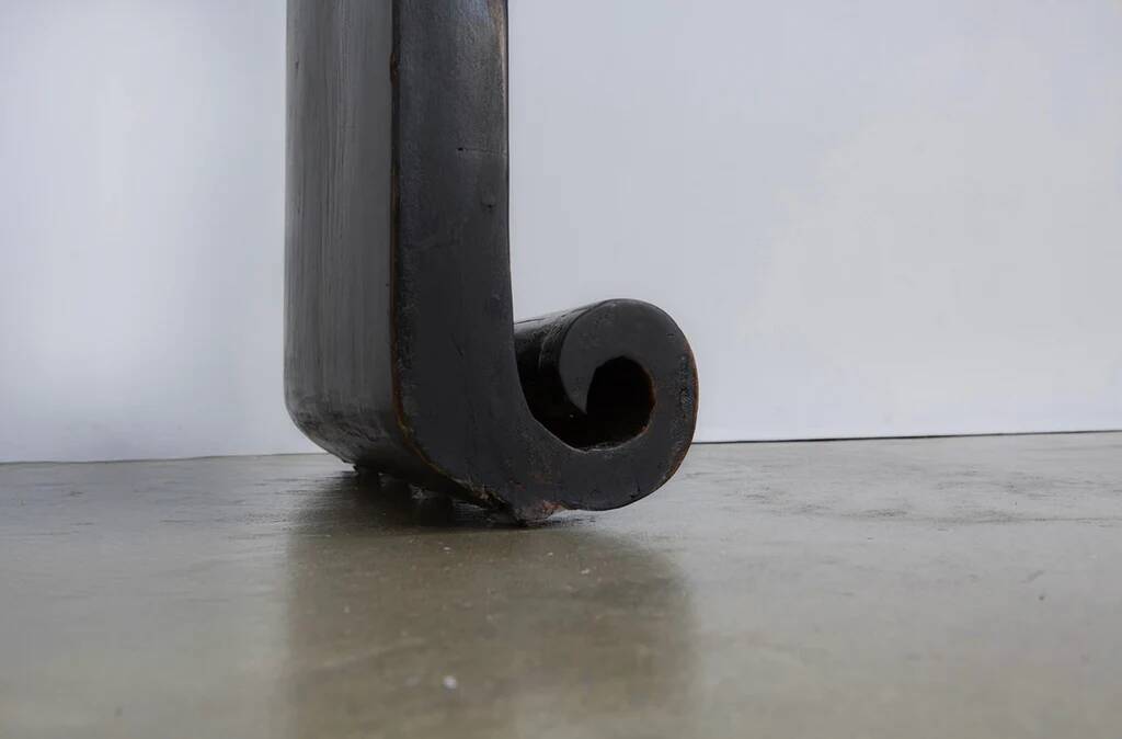 Vintage scroll legged console table