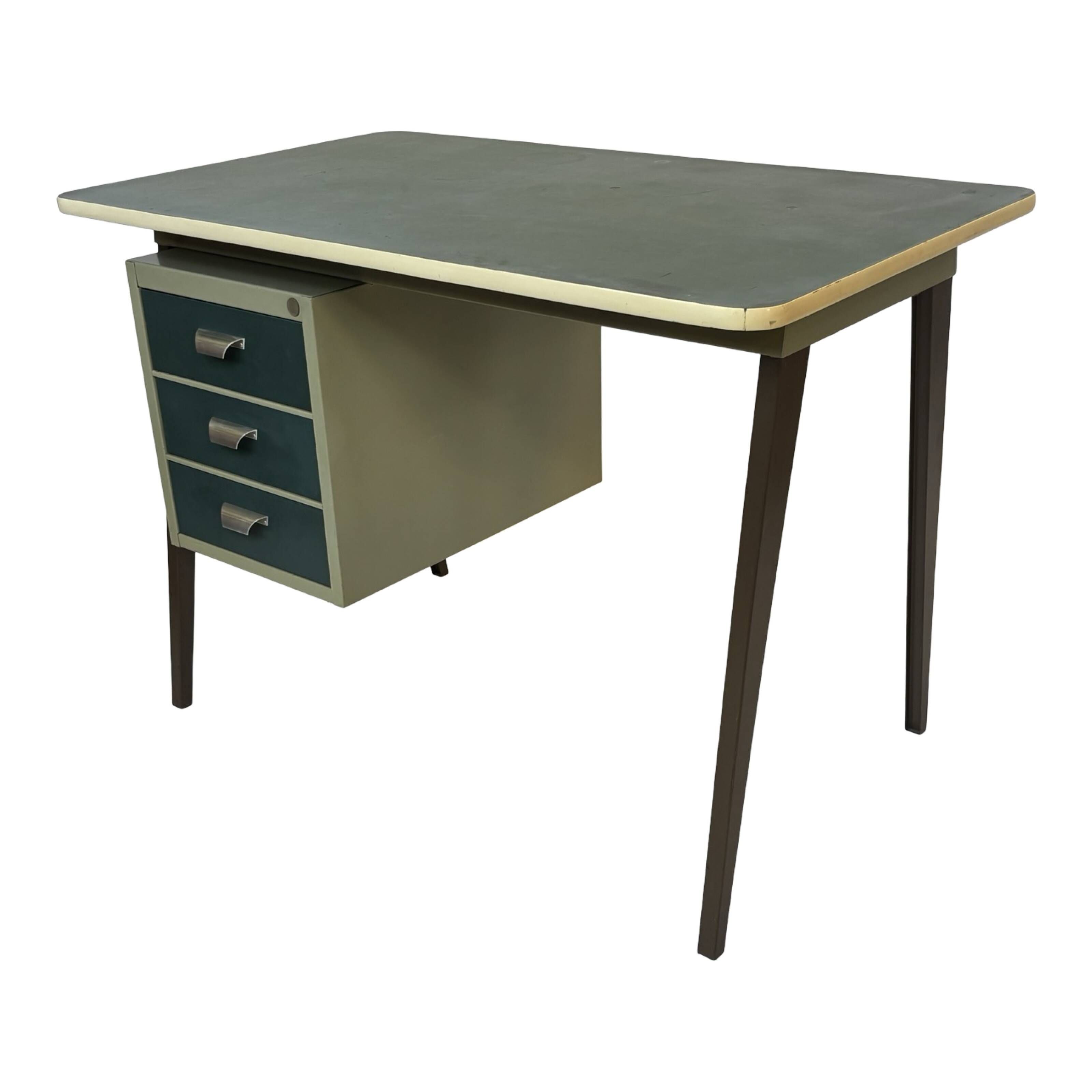 Vintage industrial Drentea Roomsteel desk 1960s metal design