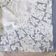 Square tablecloth 1900 very embroidered for round table