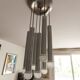 Aluminum waterfall ceiling light by Kaiser Idell / Leuchten, Germany, 1960s