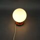Lampe de table Globe en verre opalin tchèque du milieu du siècle par Pokrok Žilina, années 1960