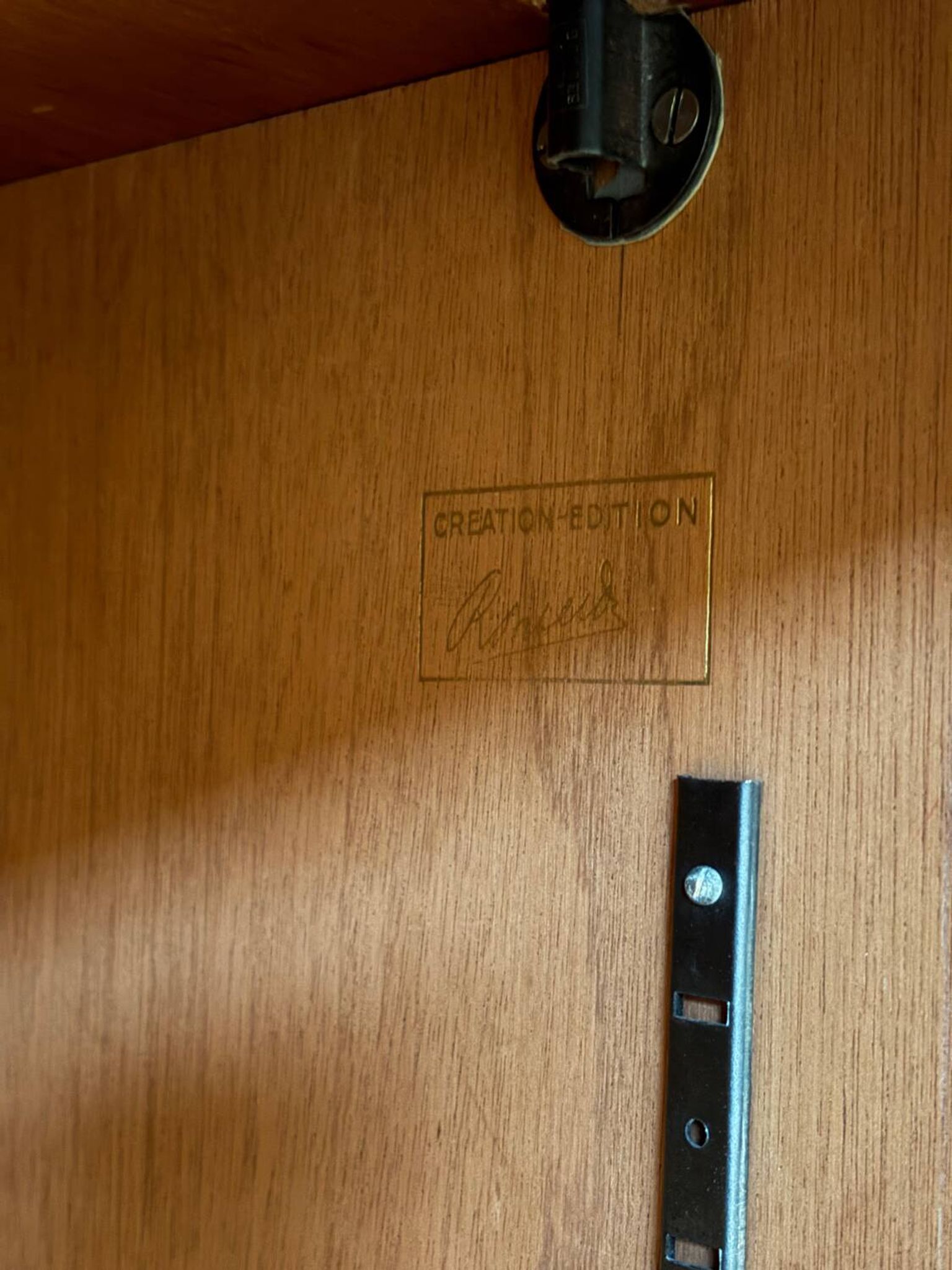 Vintage 60s/70s design wardrobe with compass feet.