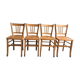 Set of 4 wooden farm chairs