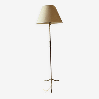 Bronze bamboo floor lamp