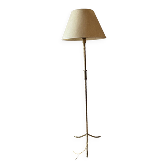 Bronze bamboo floor lamp