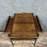 Parisian serving cart with Louis XVI style system in mahogany and bronzes