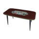 Coffee table of the 50s compass showcase bird and cherry