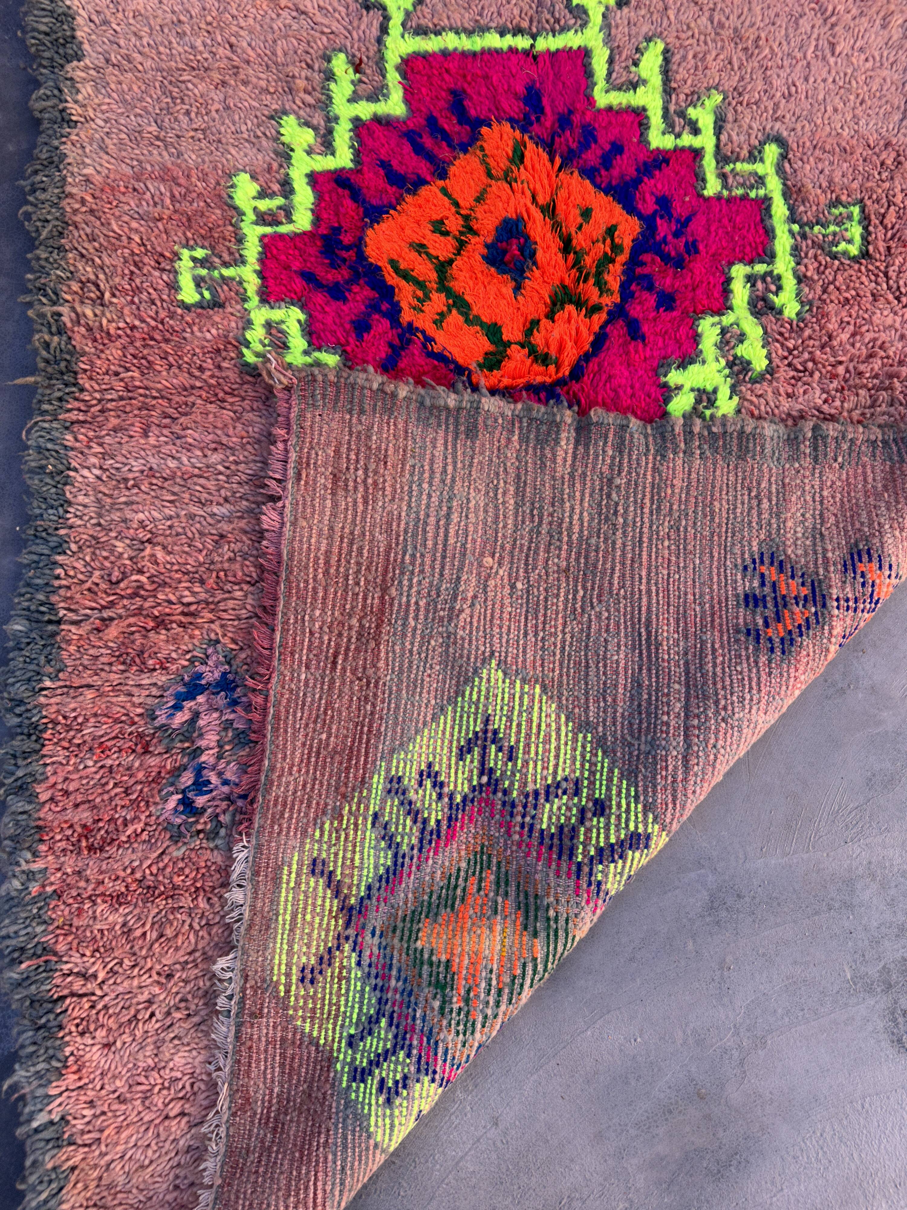 Colorful Boujad Moroccan rug - 122 x 318 cm