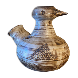 Sculpture Bird in ceramic Jacques Pouchain Dieulefit