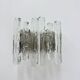 Wall sconce ice glass and metal by J.T. Kalmar for Kalmar, 60s