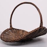 Vintage Rattan magazine holder 1960s Holland