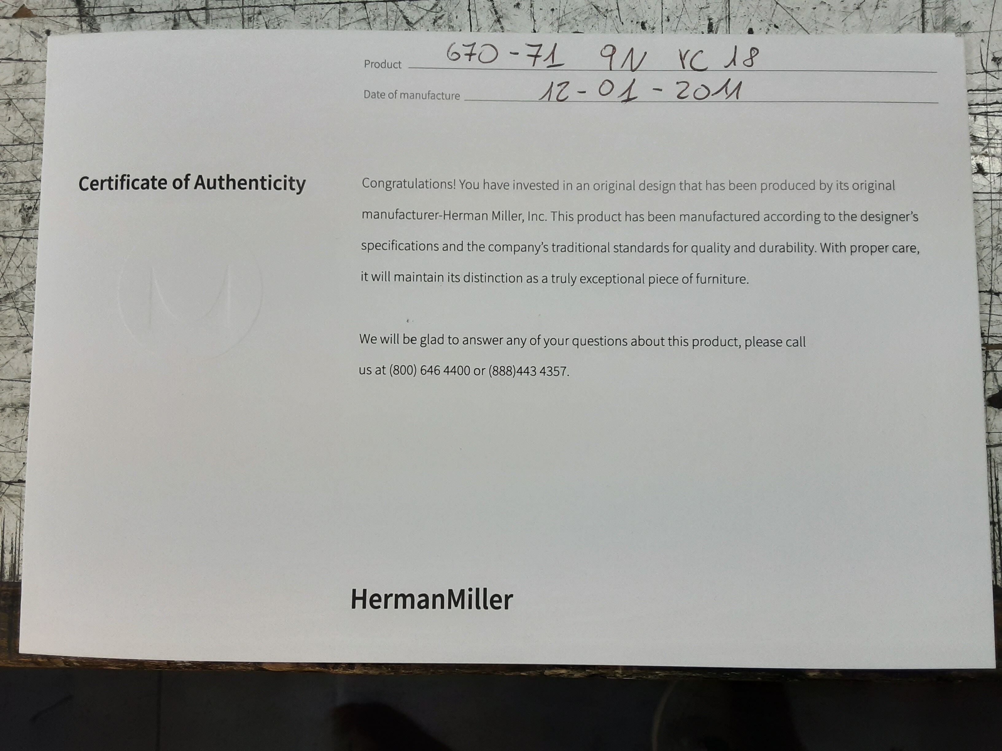 Eames lounge chair and ottoman, Herman Miller edition